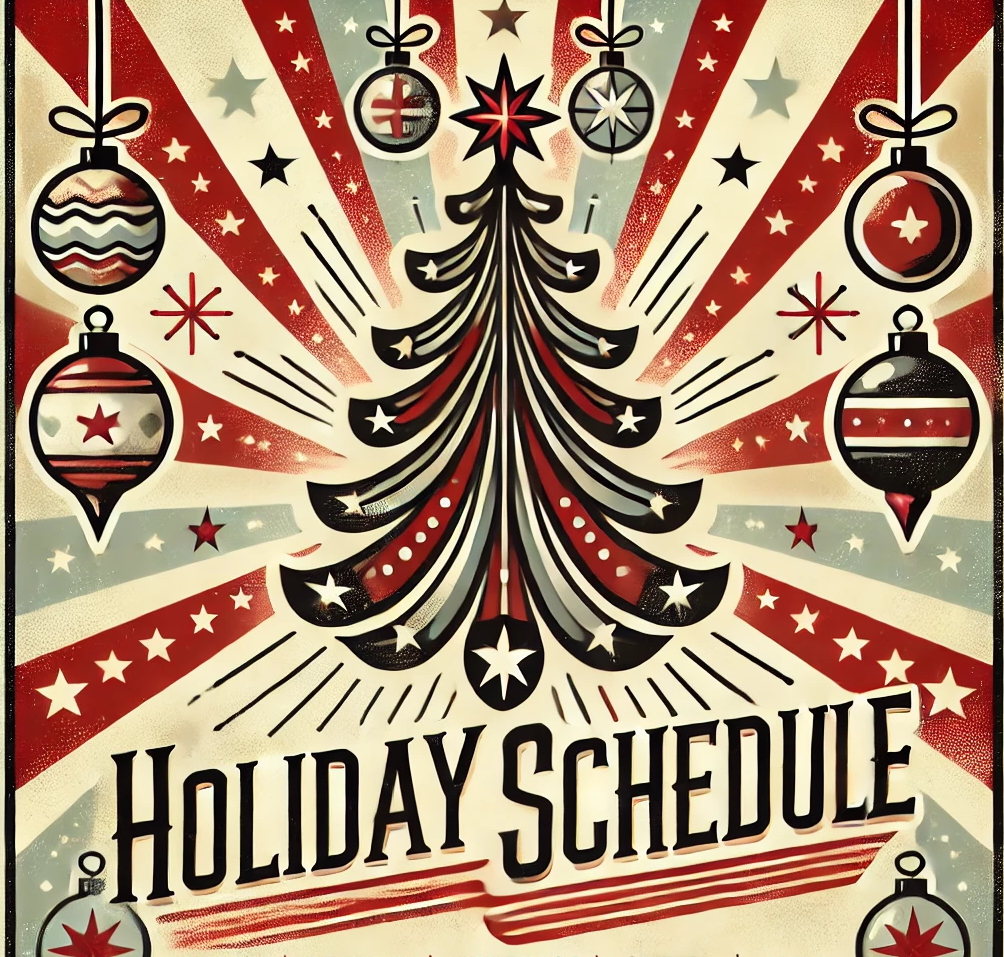 Расписание работы в Новогодние праздники 
