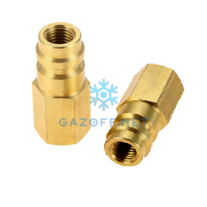 Адаптер 1/4"SAE внутренняя резьба - быстросъем высокое давление R134a
