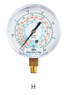 Манометры высокого давления  (R-12, 22, 134, 404а) 68 мм