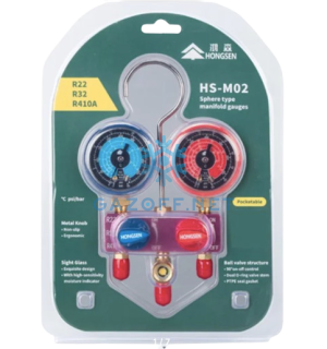 Манометрическая портативная станция Hongsen HS-M02 (R22/R32/R410a, без шлангов)
