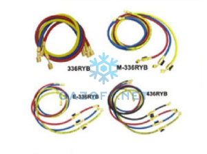 Комплект шлангов заправочных E-372RYB-B (R22, R134a, R12) 180см, с вентилями