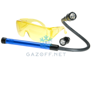 UV-лампа течеискатель ERRECOM, очки, 2 фонарика (RK1267)
