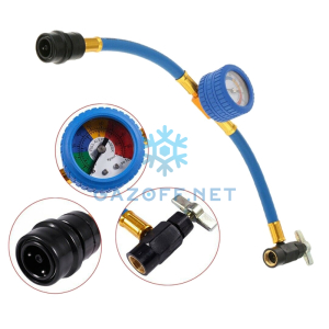 Заправочный шланг с манометром R134A пластик