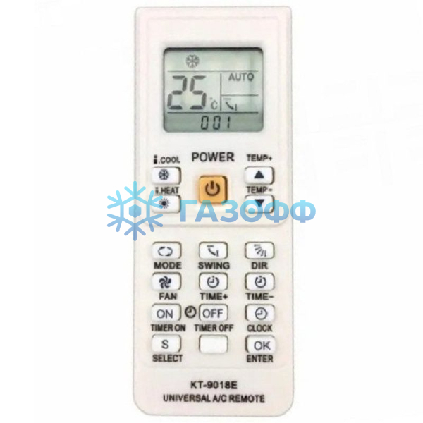 Пульт универсальный для кондиционера KT-9018E