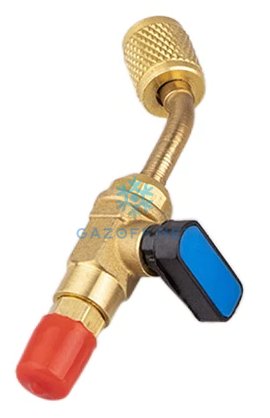 Шаровый / запорный вентиль 1/4-1/4 SAE "Папа - Мама" 45 градусов